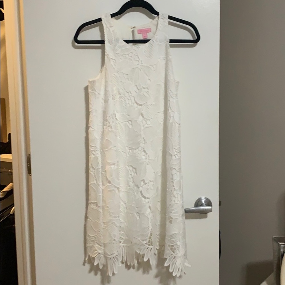 White floral dress